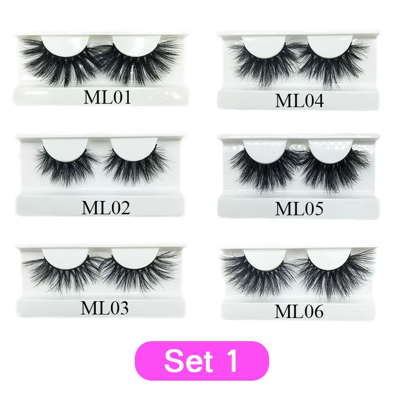 30 pairs Mink Eyelashes Bulk 25mm Dramatic Long 3D Mink Lashes Moonlass Makeup Luxury 25mm Lashes Wholesale False Eyelash