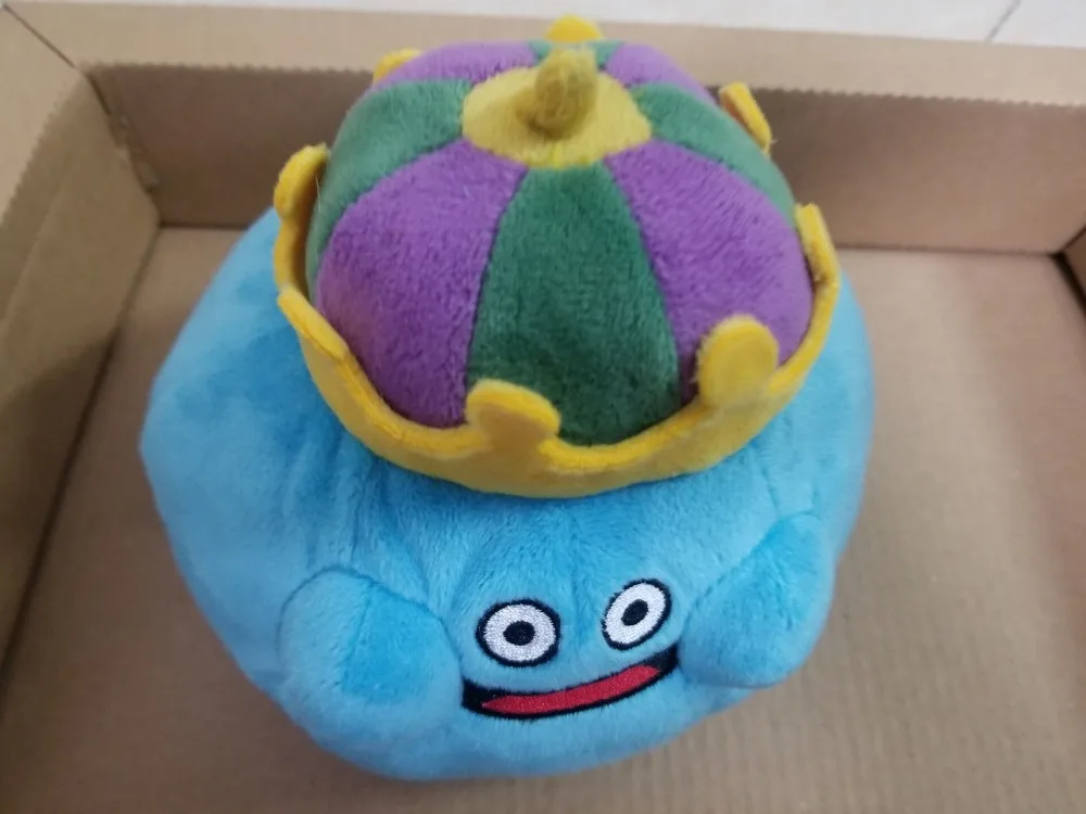 Dragon Quest-улыбка Slime плюшевые: король Slime мягкая игрушка