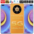 Разблокированные оригинальные телефоны на базе Android, смартфон с экраном 7,3 дюйма, сотовый телефон с двумя SIM-картами и камерой, мобильный телефон с поддержкой 4G, разблокировка по лицу и отпечатку пальца