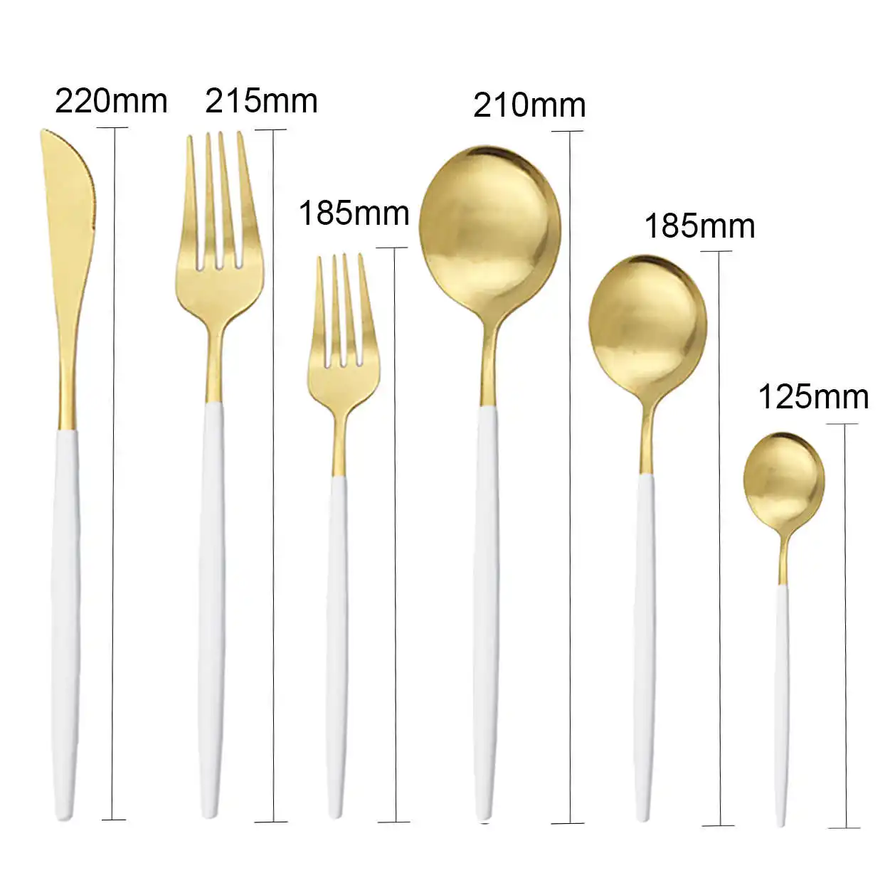 

36 Pasts gold matte cutlery set of stainless steel dishes set spoon fork dessert cutlery set kitchen utensils