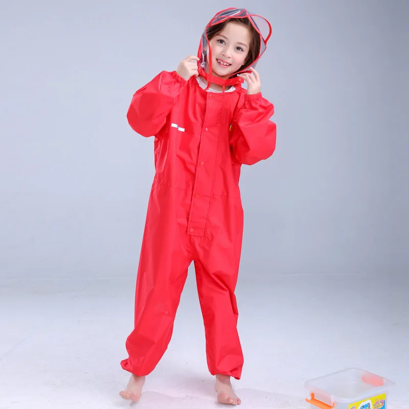 

Thick Children Raincoat Polyester Cute Baby Solid Outdoor Rain Coat Waterproof Jacket Poncho Baby Raincoat Windbreaker 09YY02