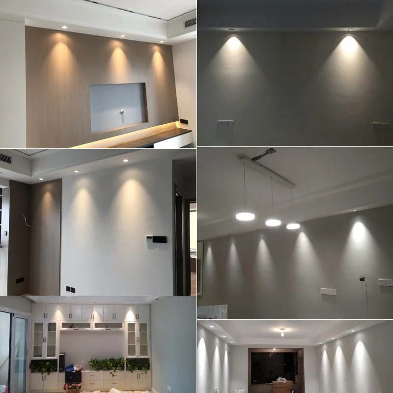 

Led Recessed spotlamps black Ceiling Downlight bedroom white Round Spot light for Living Room modern led ceiling light fixture