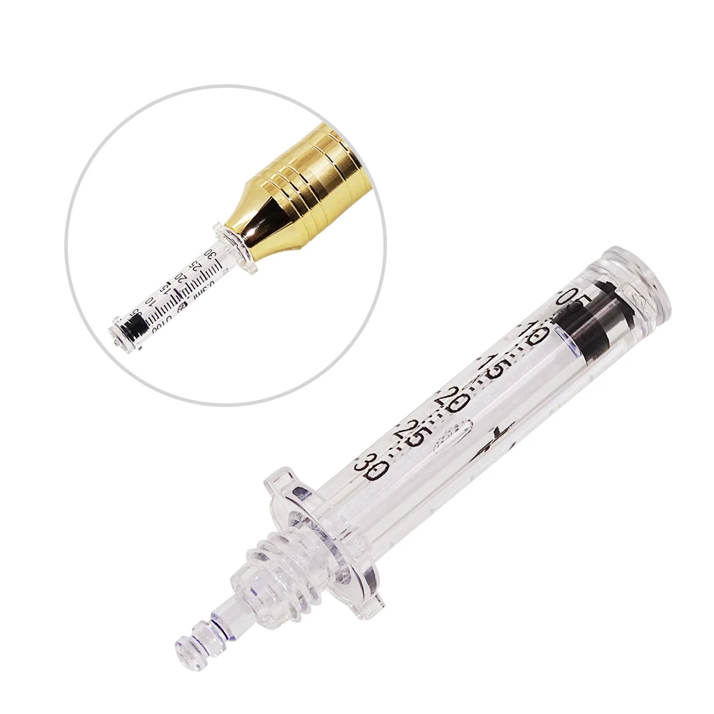 

0.3/0.5ML Needle Syringe Ampoule Head for Hyaluron Gun Lip Injection High Pressure Hyaluronic Pen Remove Wrinkle Lip Filler