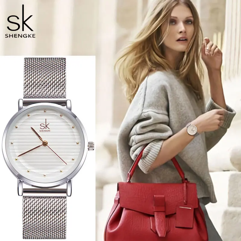 Часы наручные SK женские кварцевые роскошные модные с японским механизмом K0049