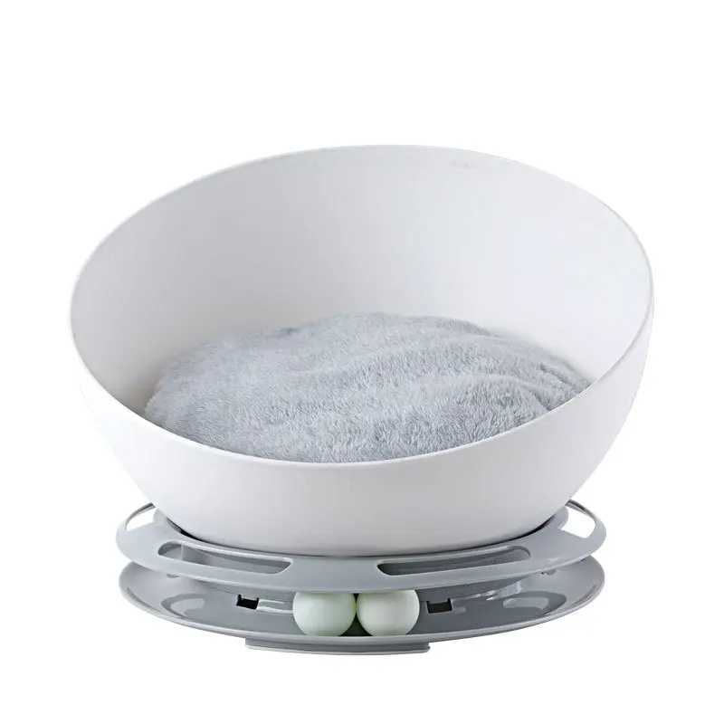 gray HE однослойный игрушечный поворотный стол полукруглый кошачий наполнитель два в одном экологический материал полусфера пространство ПЭТ табуретка Кот гнездо - Цвет: gray