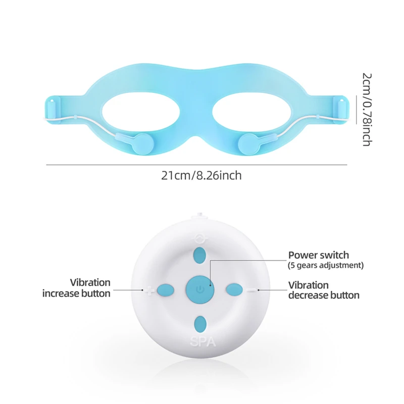 

CkeyiN Cordless Eye Massager Wrinkle Black Circle Remover EMS Silicone Massage Eyepatch Crows Feet Nasolabial Folds Smile Lines