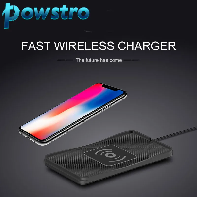 

10 Вт Беспроводное зарядное устройство нескользящий Силиконовый коврик автомобиля быстрой зарядки по стандарту Qi Зарядка Док-станция Подст...