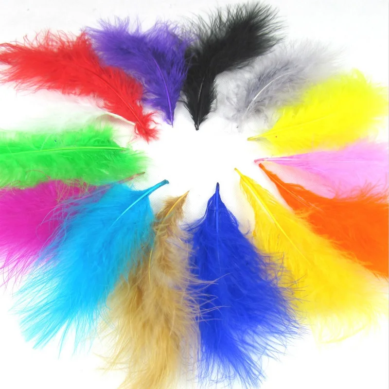 

4-6 Inches Natural Turkey Feathers 50Pcs Dyed Chicken Plume DIY Plumas Crafts Jewelry Accessory Decor Wholesale Ostrich Feather