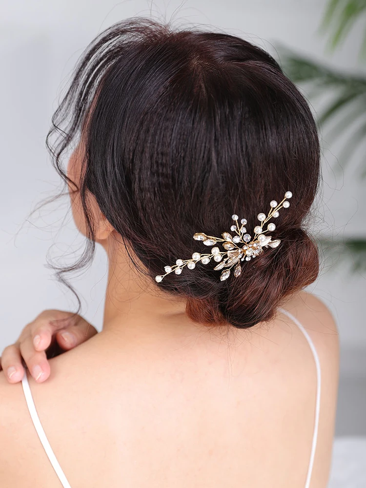 Женская Повседневная заколка для волос золотые головные уборы ручной работы