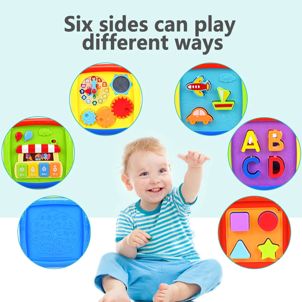 3wbox детские игрушки многофункциональный обучающий куб с часами геометрические