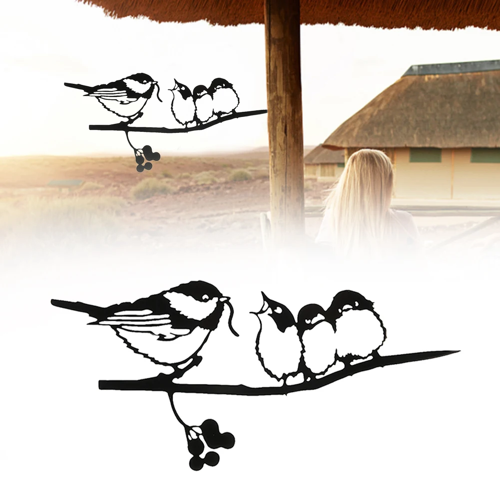 

Metal Garden Iron Chicken Hummingbird Owl Bird Simulation Animal Art Insert Garden Backyard Branch Creative Plug-in Decoration