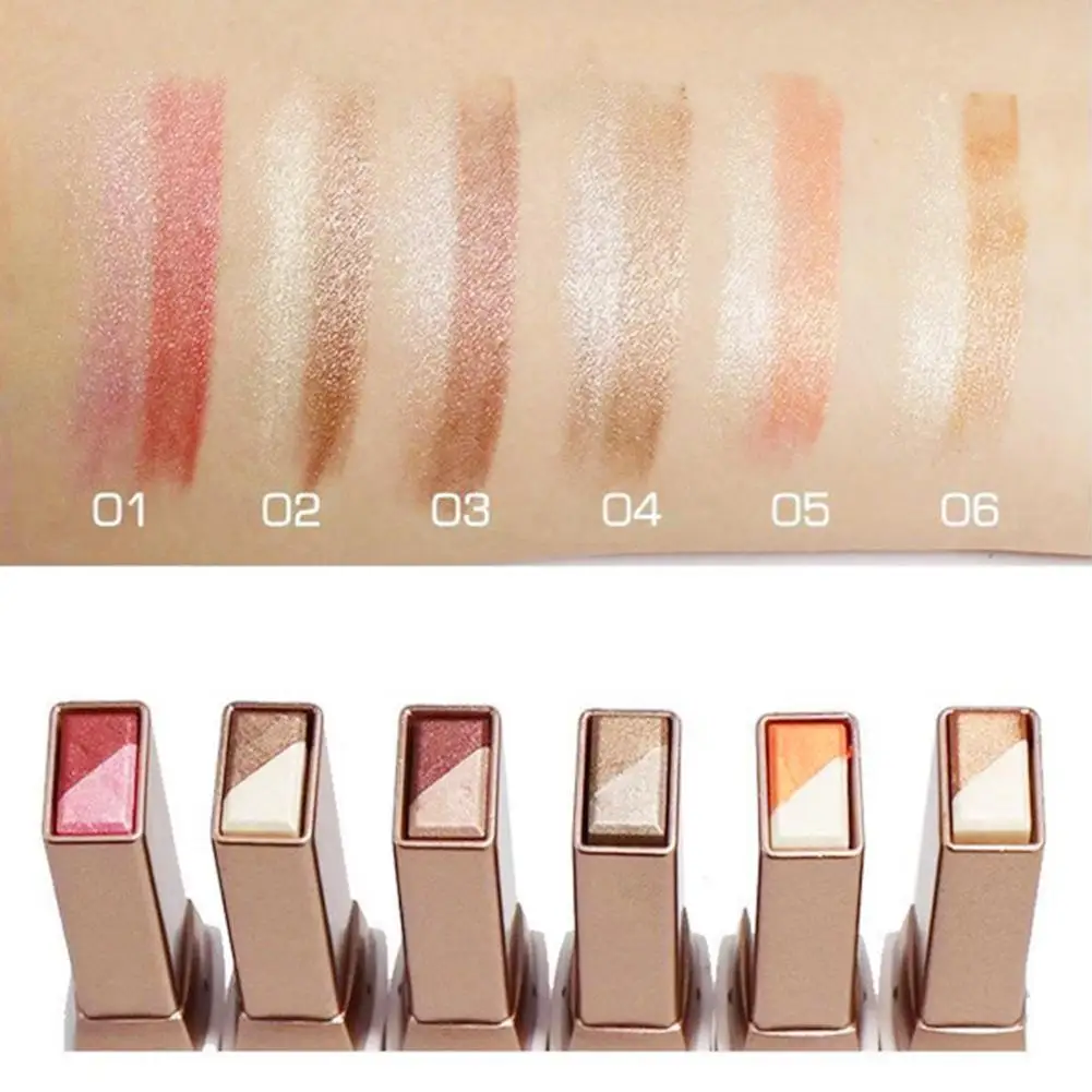 

1Pc Two Tone Eyeshadow Stick Two-tone Eye Makeup Modification Gradient Matte Eye Eye Lazy Modification shadow Pearlescent X5Q4