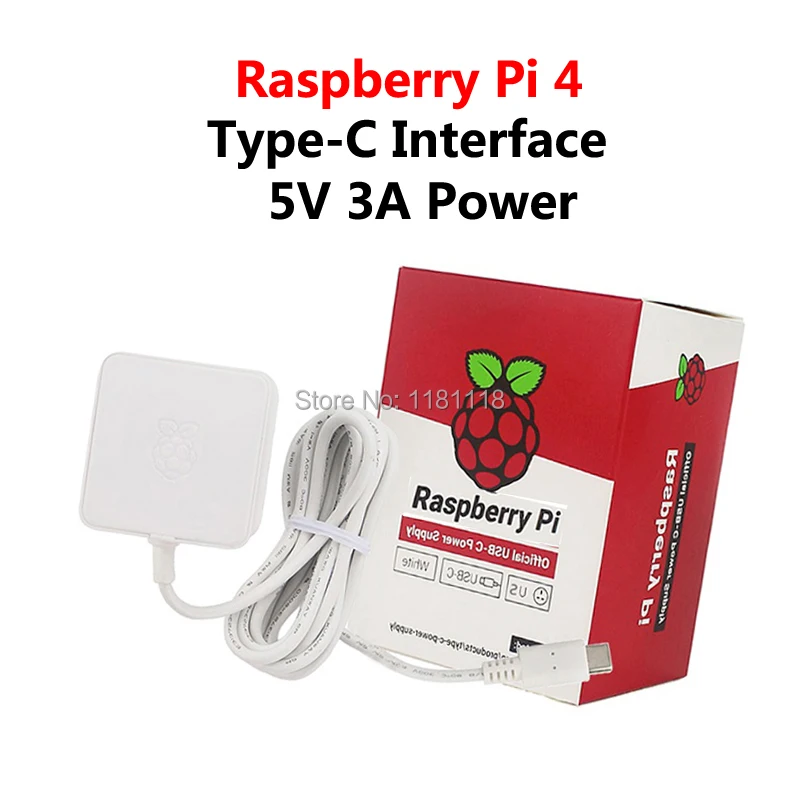 Raspberry Pi 4 model B официальная мощность 5 в 3 А Type C 4B питание|Демонстрационные стенды| |