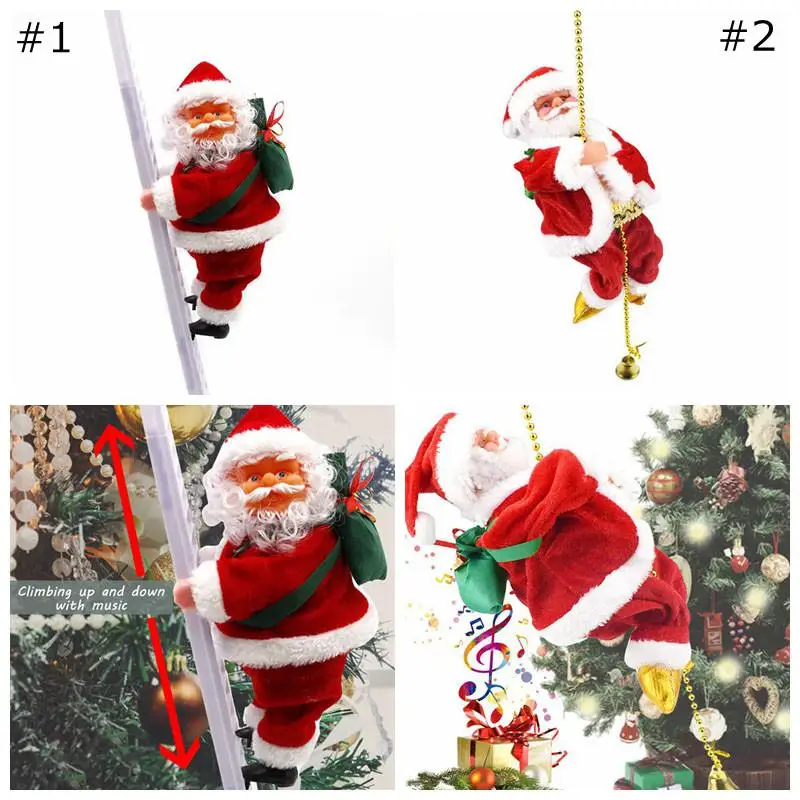 Электрическая лестница для скалолазания Фигурка Санта Клауса на Рождество