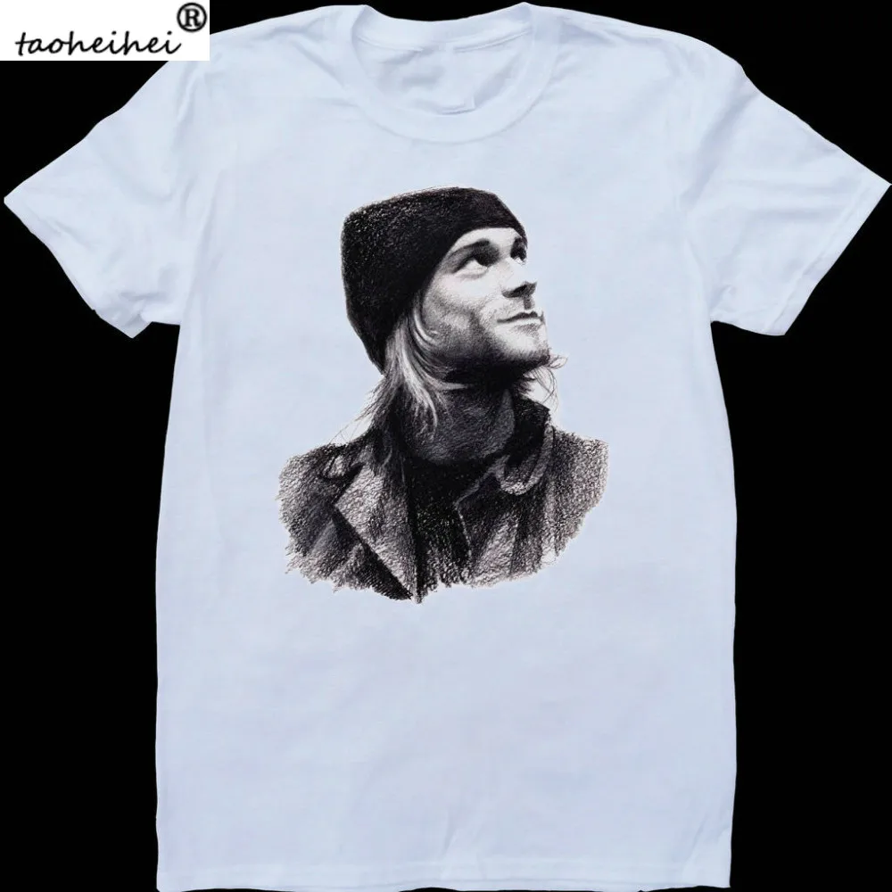 Kurt Cobain карандаш Новая модная мужская футболка с круглым вырезом Мужская майка