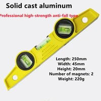 high precision mini spirit level magnetic high bearing ruler thickened solid aluminum alloy spirit level for home decoration