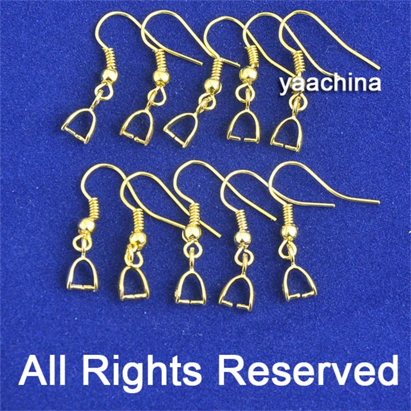Big Promotion 100Pcs/Lot Jewelry Component Gold Color Ear Hook Accessories Top Quality Robust Fastening Hanged | Украшения и