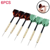 6pcs 14g steel tip darts set professional 15 2cm stainless with brass darts shafts party entertainment hobby toy