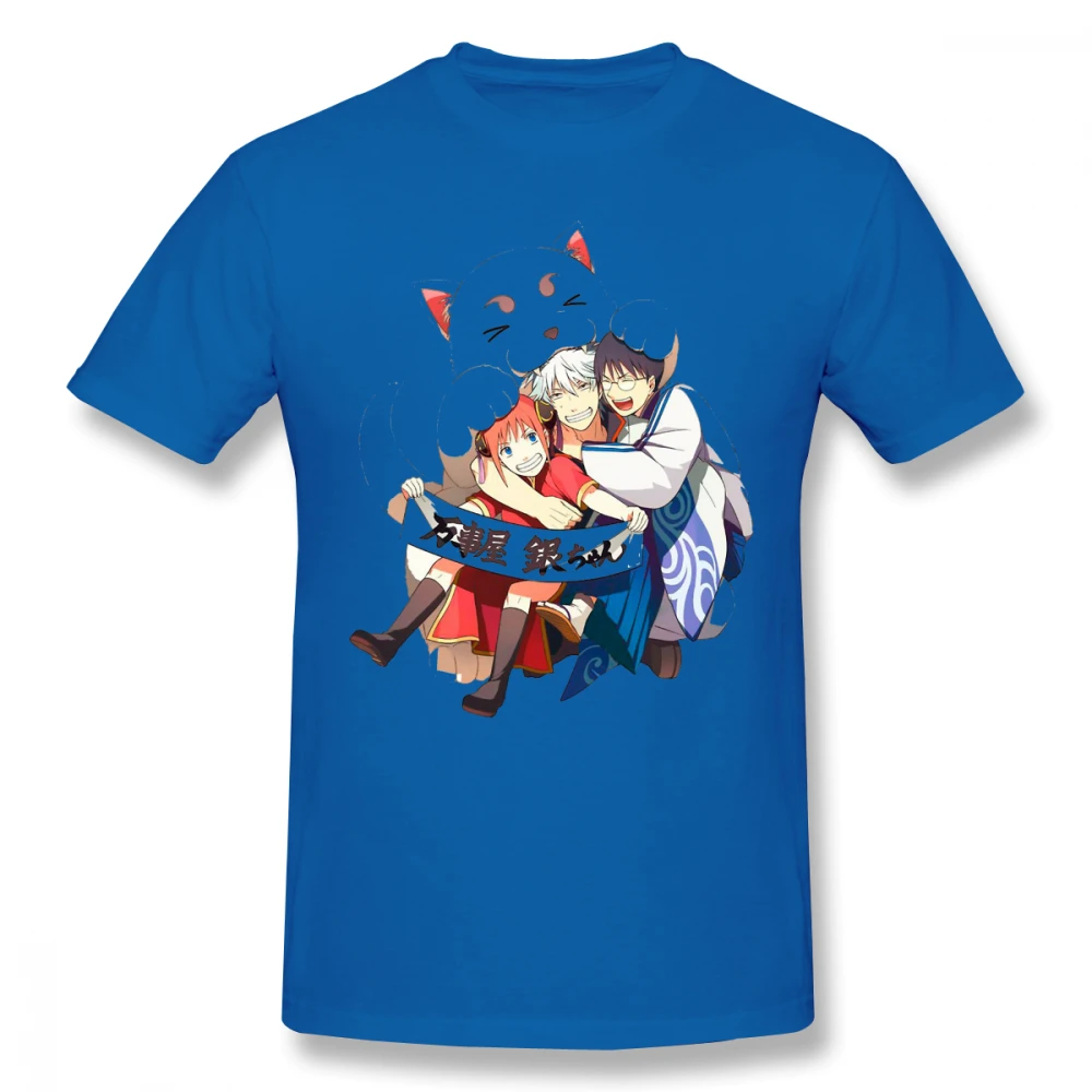 

Men Clothing GinTama T-Shirt Gintama Friends Fashion Short Sleeve