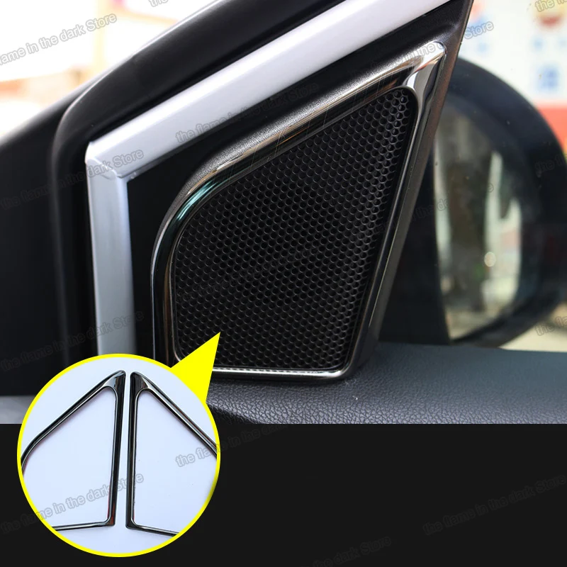 Lsrtw2017 Stainless Steel Car Door Sound Player Frame Trims for chevrolet cavalier 2017 2018 2019 audio loundspeaker | Автомобили и