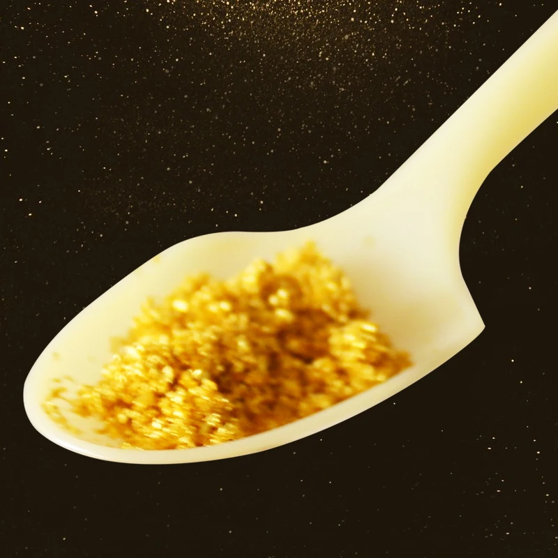 24K съедобный настоящий золотой порошок для украшения выпечки Золотая фольга