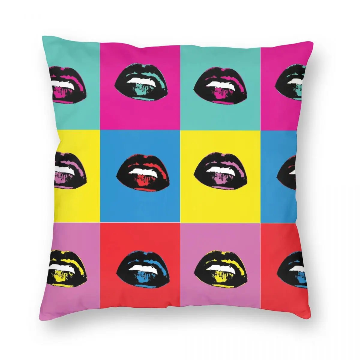 

Поп-арт губы квадратная подушка чехол полиэстер Лен бархат печатный молния декоративная подушка чехол оптом 45x45
