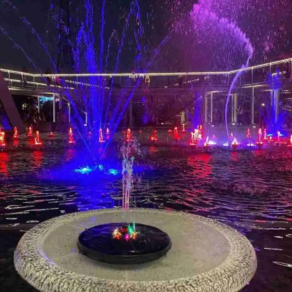 

2021, 7 в/3 Вт, солнечный фонтан с насосом, красочные светодиодсветодиодный фонари, плавающий садовый фонтанный насос, бассейн, декор для пруда, ...