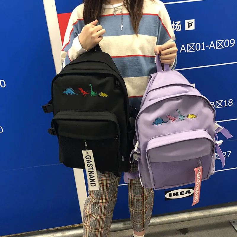 Холщовые дорожные рюкзаки унисекс школьный ранец сумка для обуви Черного