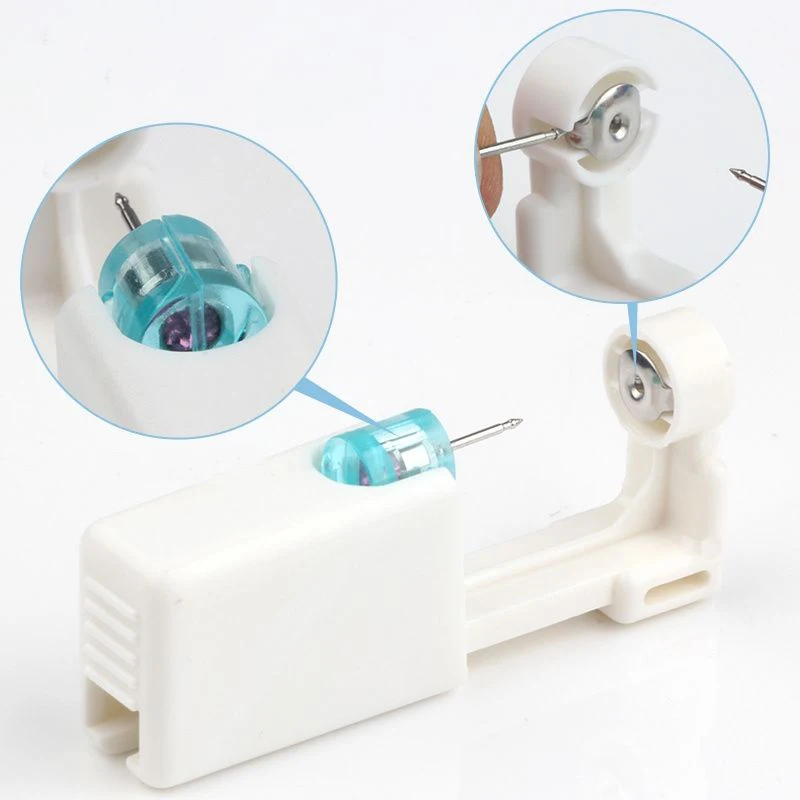 

5pcs One-time disinfection ear piercing gun and crystal ear stud set for safety piercing ear studs nose clip and body jewelry