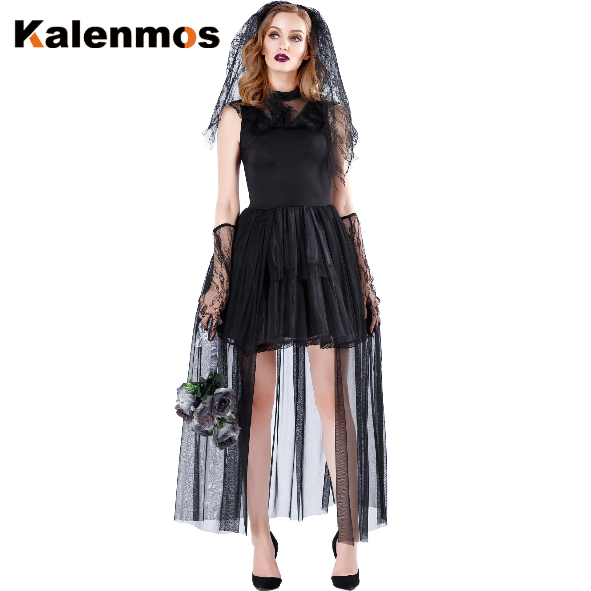 Костюм на Хэллоуин женское платье косплей Ужасный Призрак сетка трапециевидные