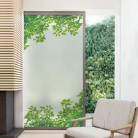 glass wall stickers natural fresh pattern self adhesive film custom size protection privacy living room balcony decoration