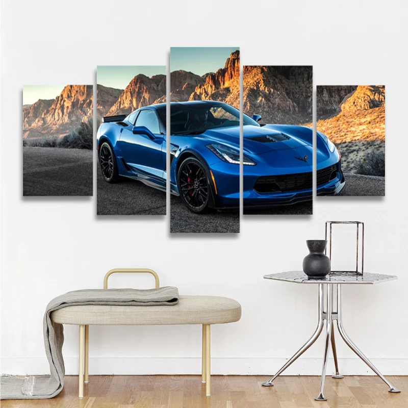 

Muscle Sports Car Poster Sports Car Corvette Modern Wall Art Picture Print Living Room Home Decor Canvas Painting Canvas