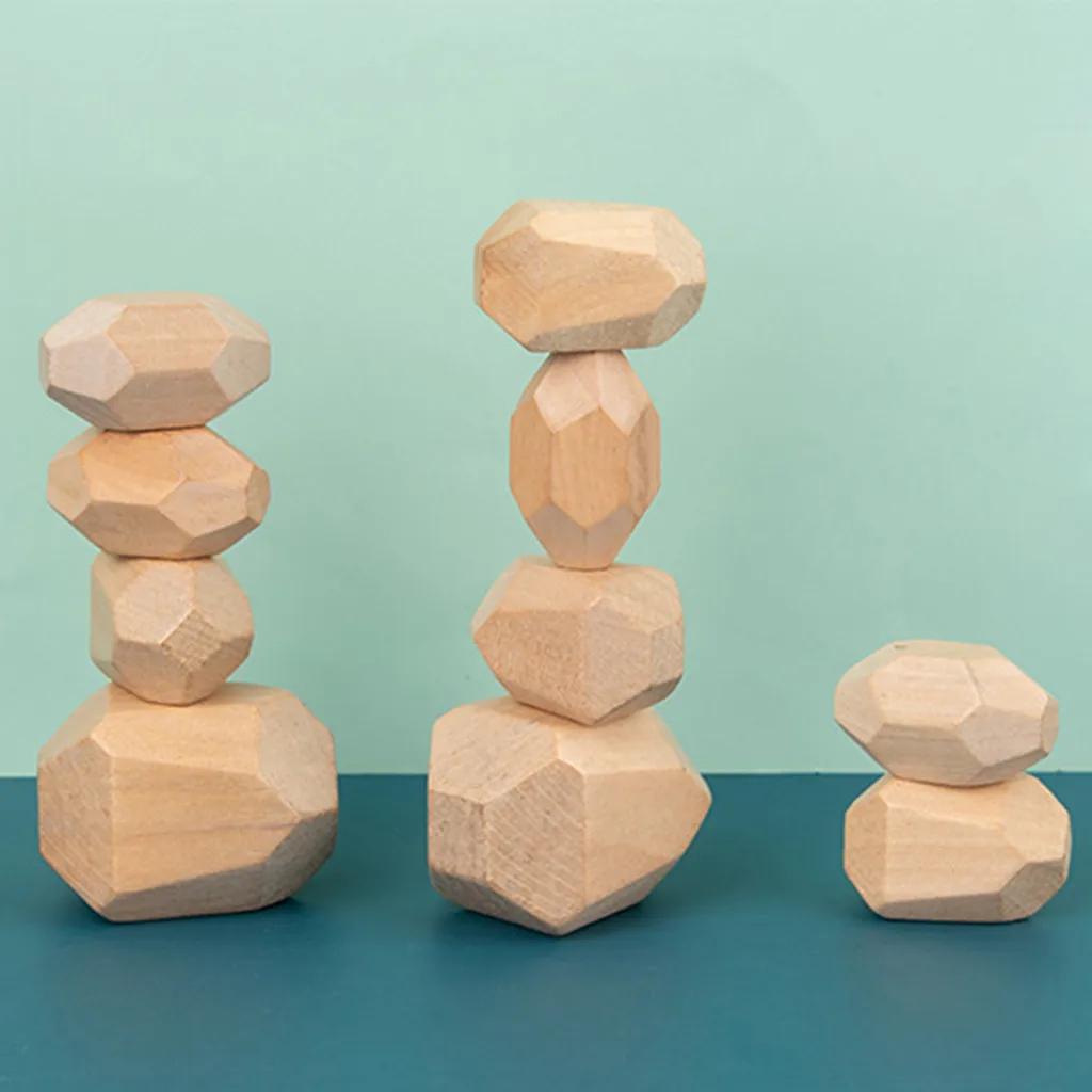 Деревянный камень для детей строительный блок креативная игрушка укладки