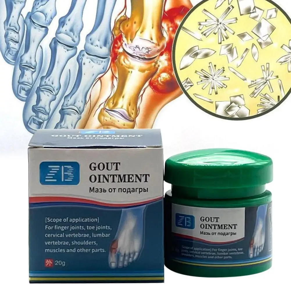 

Gout Ointment Treatment Gout Cause Joint Knee Pain Toe Finger Bone Spur PainKiller Cream Health Care Orthopedics Plasters