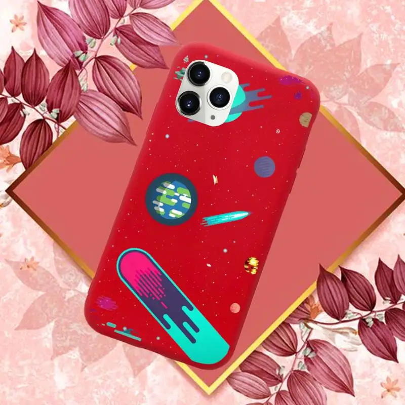 

Cartoon planet Phone Case Candy Color for iPhone 11 12 mini pro XS MAX 8 7 6 6S Plus X SE 2020 XR