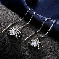 new 925 sterling silver puncture ear nail popular spider ear earrings for woman wedding engagement fashion party charm jewelry