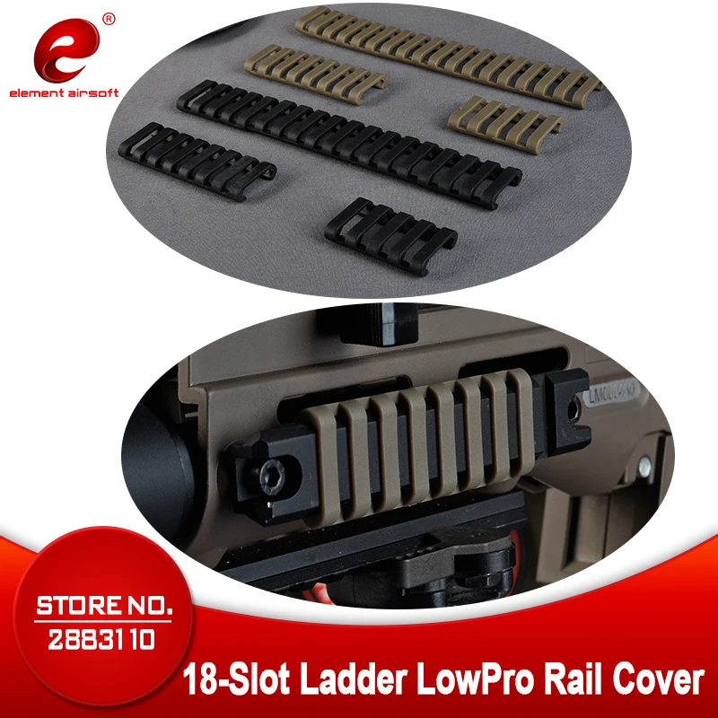 Element Airsoft RIS Picatinny Rail Cover Stripe 18 Rail Picatinny Slot Ladder EX330