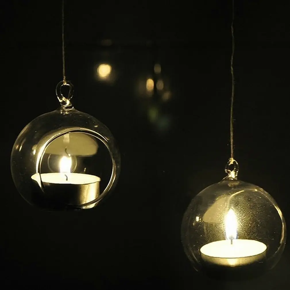 Прозрачная стеклянная ваза 2020 для цветов с гидропоникой подвесные круглые