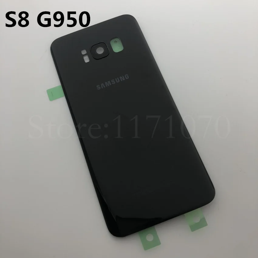 S8 black S8+ крышка батареи для samsung Galaxy S8 plus G955 G955F SM-G955F G955FD S8 G950 G950F задняя крышка корпуса+ Замена объектива камеры - Цвет: S8 black