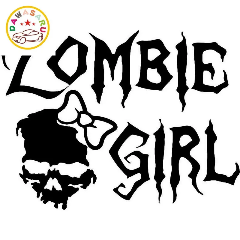 DAWASARU зомби девушка Скелет Ходячие мертвецы грузовик Наклейка ПВХ автомобиль