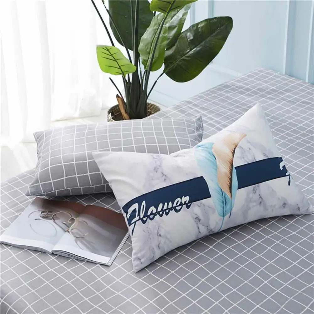 Svetanya хлопковый комплект постельного белья с принтом мраморных листьев плоский