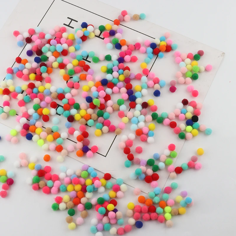 2000 шт. оптом 8 мм помпон мини пушистый мягкий мяч ручной работы детские игрушки