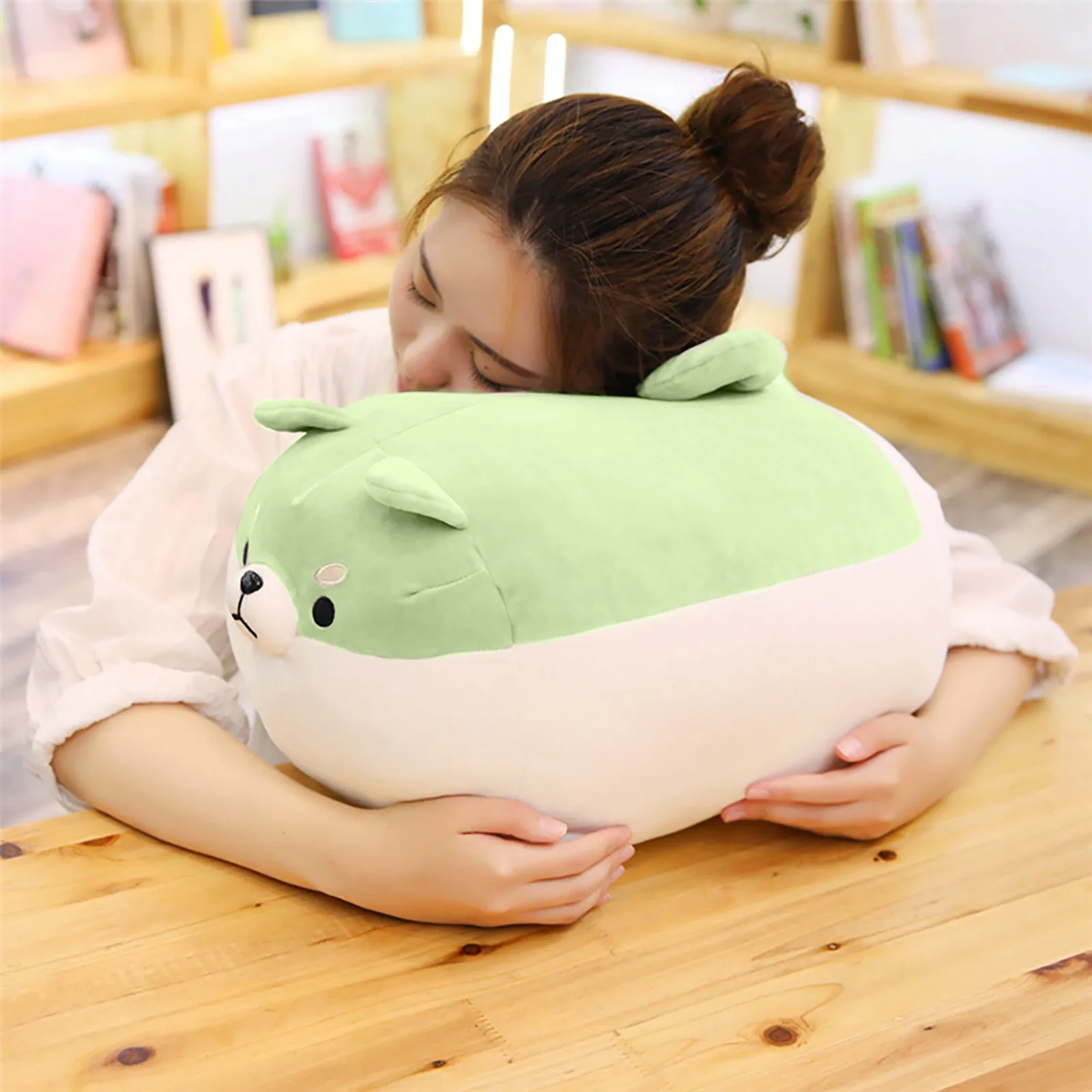 

40cm 3D Chubby Cute Shiba Inu Pillow Soft Waist Cushion Plush Stuffed Toy Kawaii Shiba Plush Toys Kids Gift плюшевые игрушки 5*