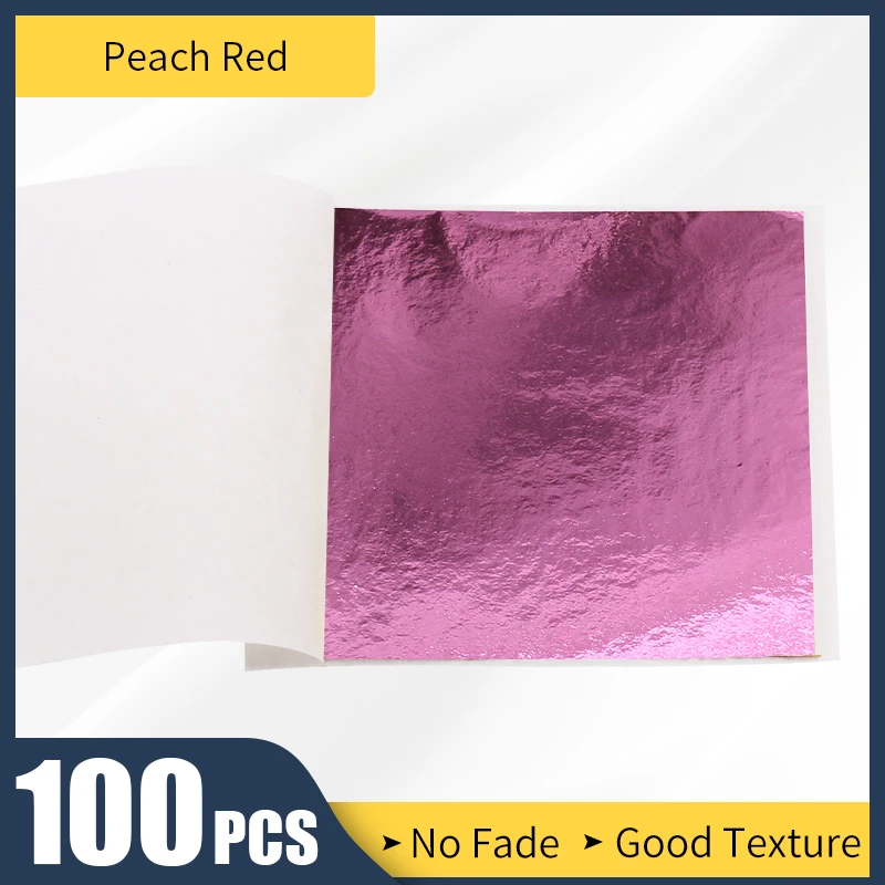 Персиковая имитация золотой фольги позолоченные листья блестящая бумага 8x8 5 см