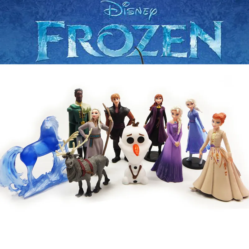 Новинка 10 шт. ледяные и снежные куклы Qiyuan frozen 2 коллекция украшений Elsa Anna