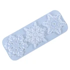 Эпоксидная форма сделай сам, Рождественская серия, снежинки Три в одном, стандартная силиконовая форма для рукоделия