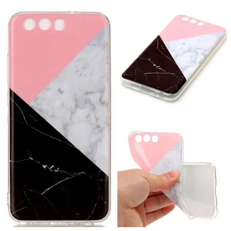 Модный мраморный камень изображение окрашенный узор ТПУ Мягкая задняя Оболочка
