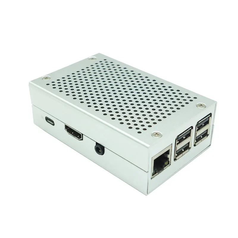 Металлический Чехол Raspberry Pi 3 Model B + Plus корпус из алюминиевого сплава серебристый