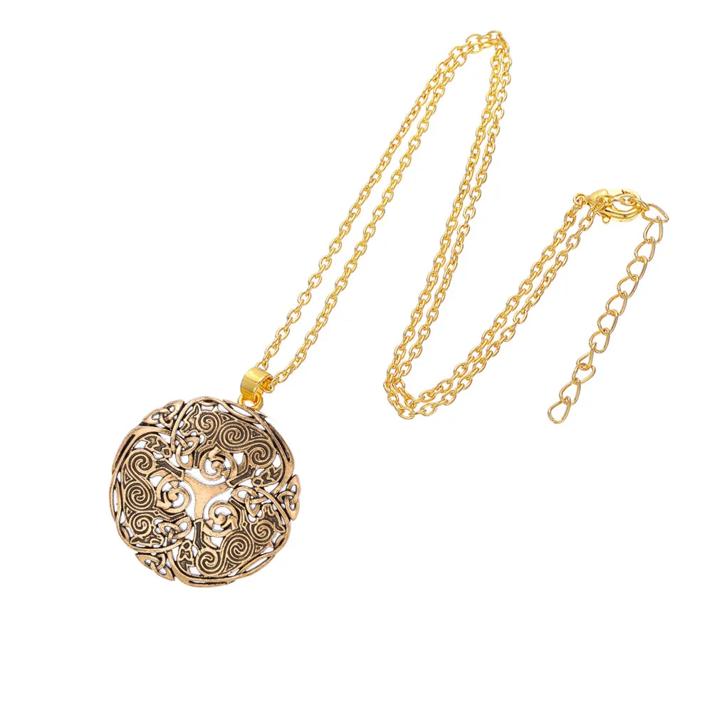 LIKGREAT тройное спиральное ожерелье с символом Wicca винтажное религиозное ювелирное