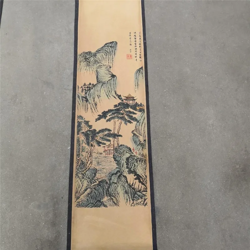 Китайская Картина знаменитостей старые свитки четыре экрана украшение